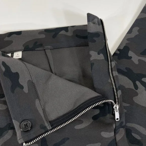 GAP Black/Gray Camo Side Zip Stretch Ankle Ponte Pants Size Small - Picture 5 of 8